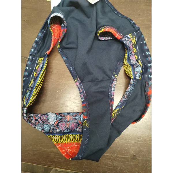 Jessica Simpson NWT Size Large Boho Mixed-Print Striped Bathing Suit Bottom - Image 3