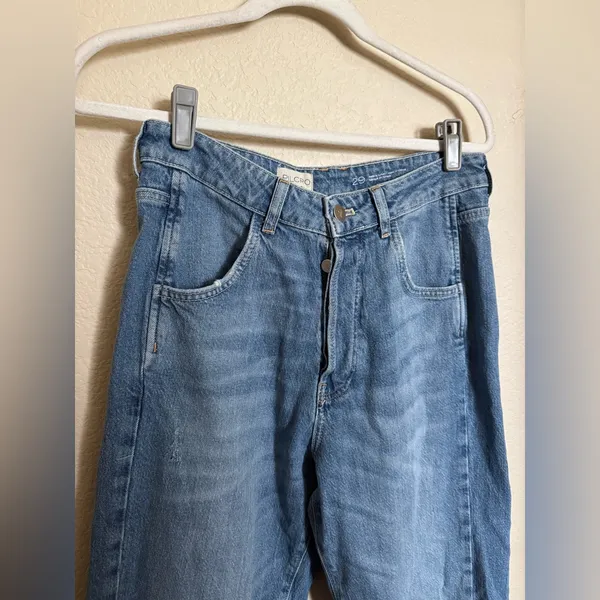 PILCRO reworked high rise tapered jeans size‎ 29 in blue barrel balloon - Image 5