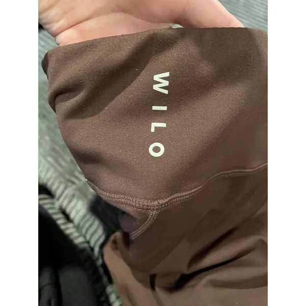 Wilo Size S Stretch Flare Leg Leggings Brown Casual Pull On Pants - Image 3