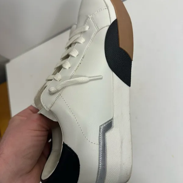 Dolce Vita Women's Helix White/Black Leather Sneakers Size 8.0 - Image 7
