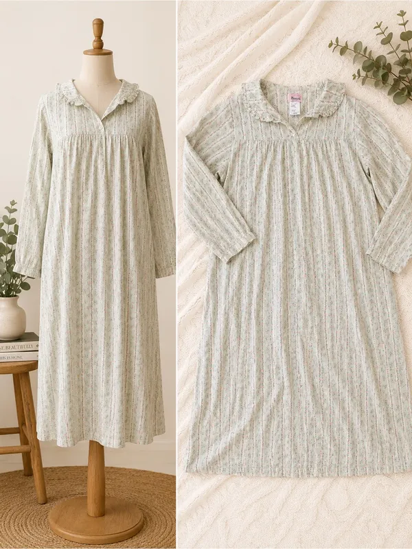 Vintage Cottagecore Floral Nightgown / Sleep Dress | 100% Cotton - Image 2
