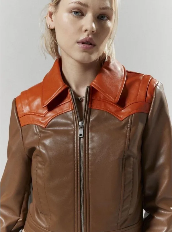 Urban Outfitters Silence + Noise Mariah Faux Leather Western Jacket - Image 4