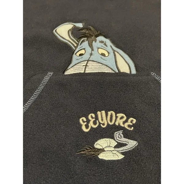 Pooh 100 Acre Collection Hooded Pull‎ Over Fleece Sweatshirt Jacket Size Small - Image 3