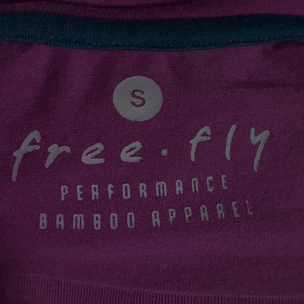 Free Fly Womens Bamboo Performance Long Sleeve Top Purple Raglan Thumbhole Small - Image 6