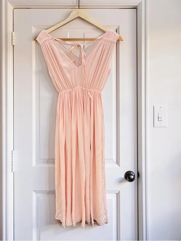 Madewell magnolia Tie Back Maxi dress - Image 14