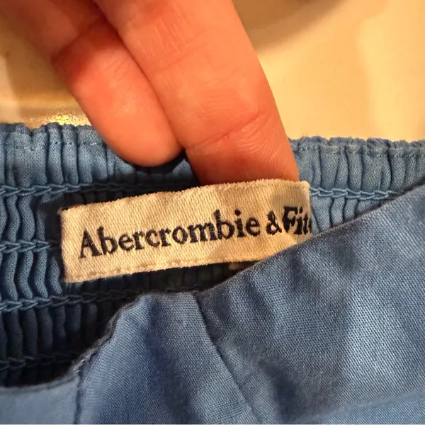 Abercrombie & Fitch Cap Sleeve Poplin Crop Top Women’s Small Royal Blue Smocked - Image 7