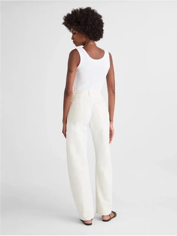 Madewell The Balloon Jean White Barrel Leg Jeans Baggy NWT Size 26 (US 2) - Image 2