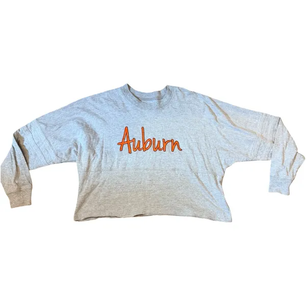 Boxercraft Auburn Tigers Cropped Boxy Tee – Women’s Small Heather Gray 🐯🧡 - Image 7