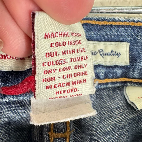 Abercrombie‎ & Fitch 100% Cottom Med Wash Straight Leg Jean Capris Made In USA 8 - Image 5