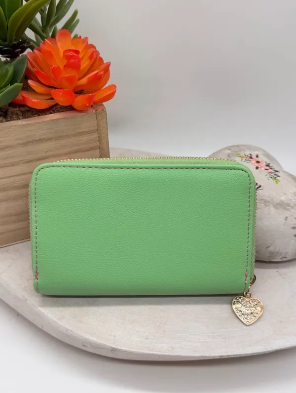 Juicy Couture Juicy In Bloom Cherry Blossom Zip Around Bifold Wallet Velour NWOT - Image 4