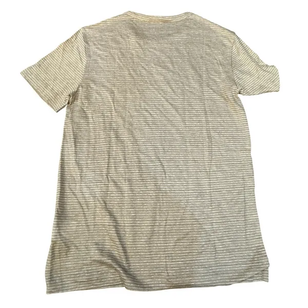Club Monaco Short Sleeve Linen Tee Shirt Crewneck Casual Size Medium Striped - Image 2