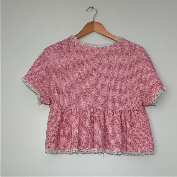 Rebecca Taylor Summer Stretch Tweed Top - Image 5