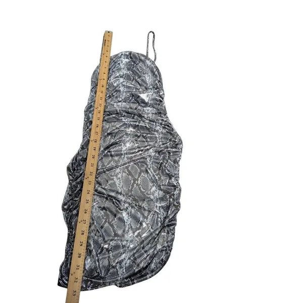 Akira snake print iridescent metallic body con dress Medium - Image 5
