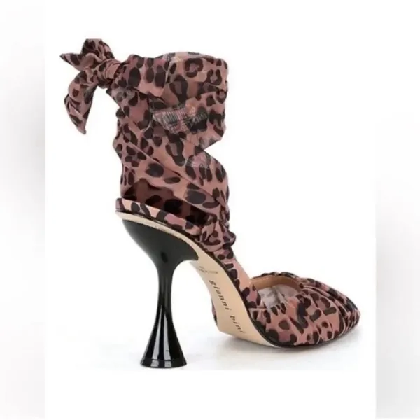 Gianni Bini Leopard Print Chiffon Lace Up Pump(Size 6M) - Image 2