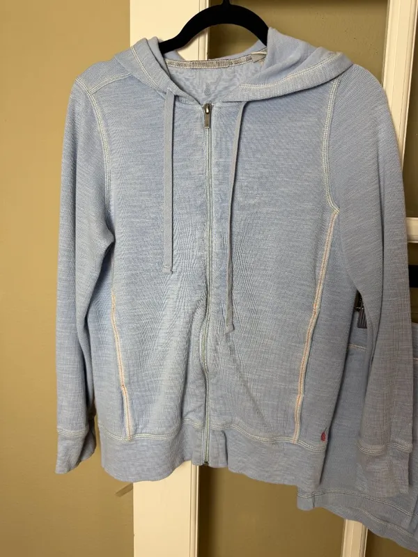 Tommy Bahama Waffle Knit Tobago Bay Full Zip Hoodie & Shorts Set Size XS/Small - Image 3