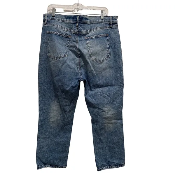 Loft High Waist Straight Crop Distresssed Denim‎ Jeans Size 32 - Image 2