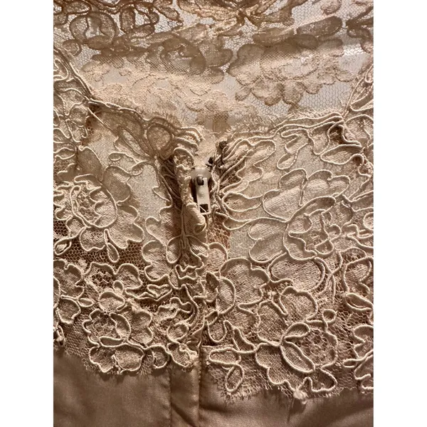 Vintage Inspired Lace Tea Length Dress Bateau‎ Neck Bridal Cocktail XXS - Image 9