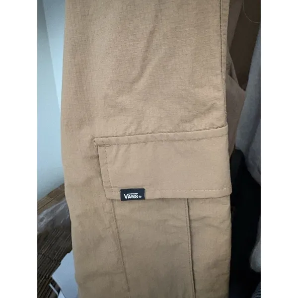 Vans Riley Cargo Parachute Pants (Style VN000JD0YJ2) in brown color - Image 2
