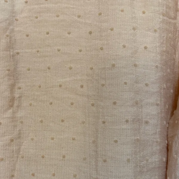 Zara Soft Blush Polka‎ Dot Tie Neck Blouse Size Medium - Image 6