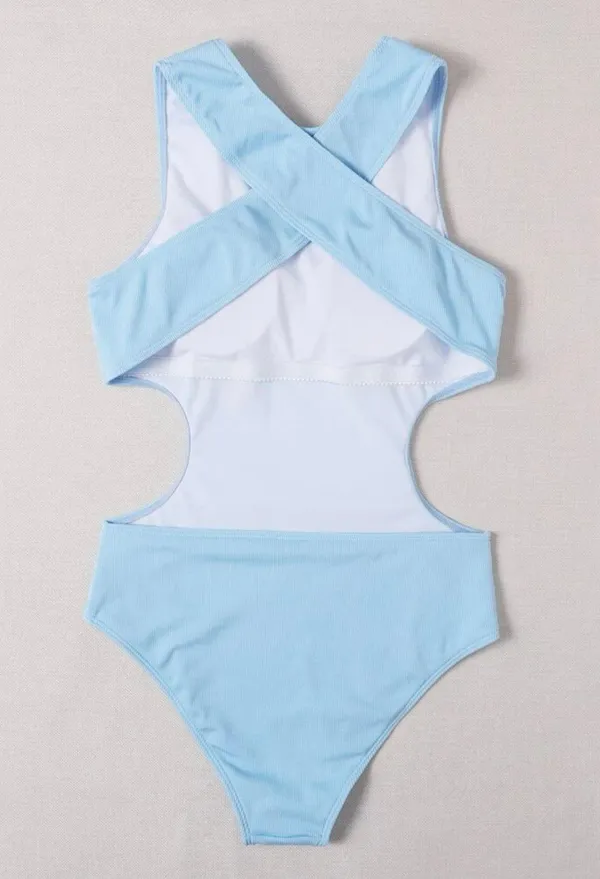 Romwe one piece cutout swimsuit - Image 3
