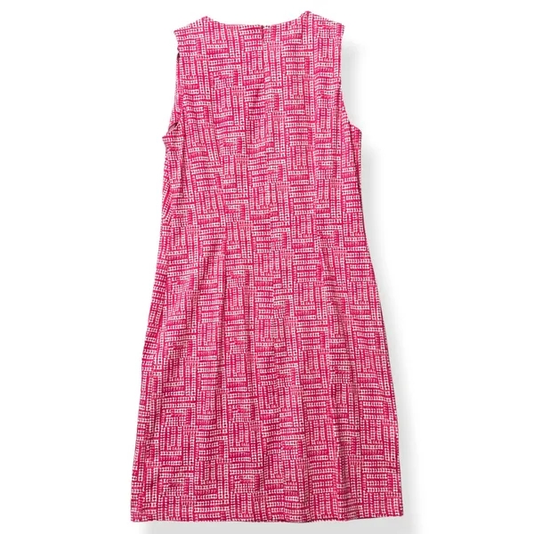 J.McLaughlin Shift Dress Catalina Cloth Pink Geometric Preppy Coastal Womens M‎ - Image 3