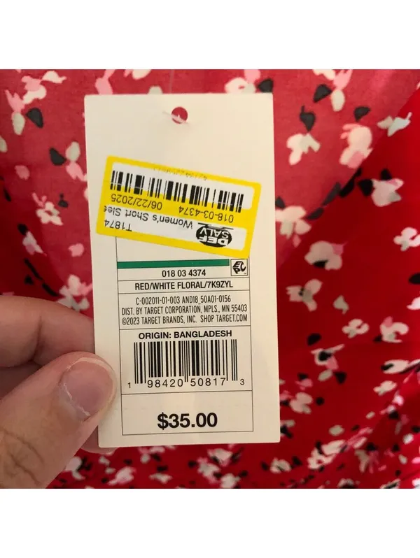 A New Day NWT Women's Short Sleeve Maxi Sundress Red Floral Size 2 - Image 5
