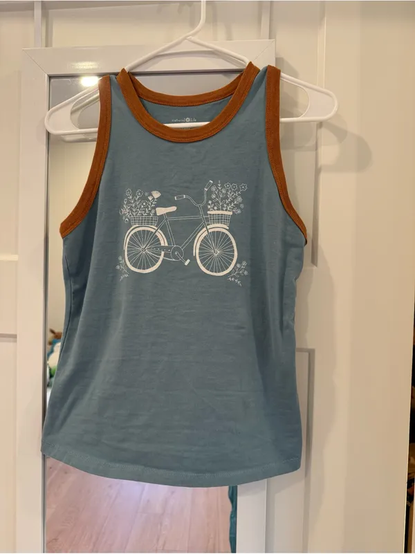 Natural Life Blue Ringer Tank Top Size Medium Retro and Boho - Image 2