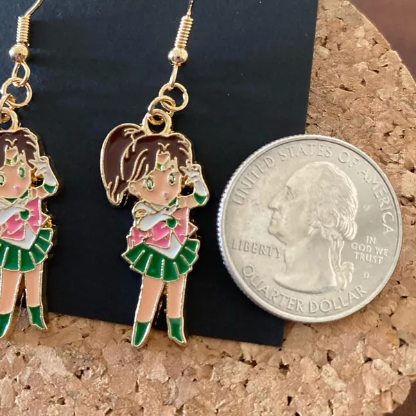 Handmade Earring Sailor Moon Jupiter Kawaii - Image 4