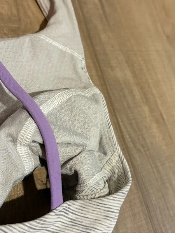 Lululemon Free To Be Serene Sports Bra grey purple‎ size 6 - Image 4