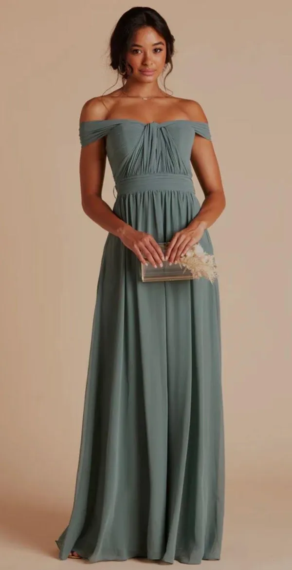 Birdy Grey Convertible Bridesmaid Dress Grace Chiffon Sea Glass - Image 14