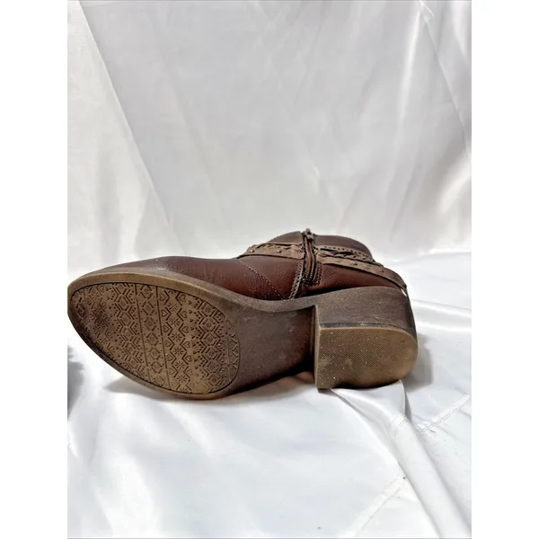 Jellypop Brown Leather Ankle Boots Women's 7.5M Zippered - Image 7