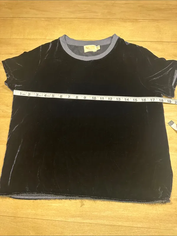 Nation LTD Velour Short-Sleeve Ringer Tee Sz XS - Image 5