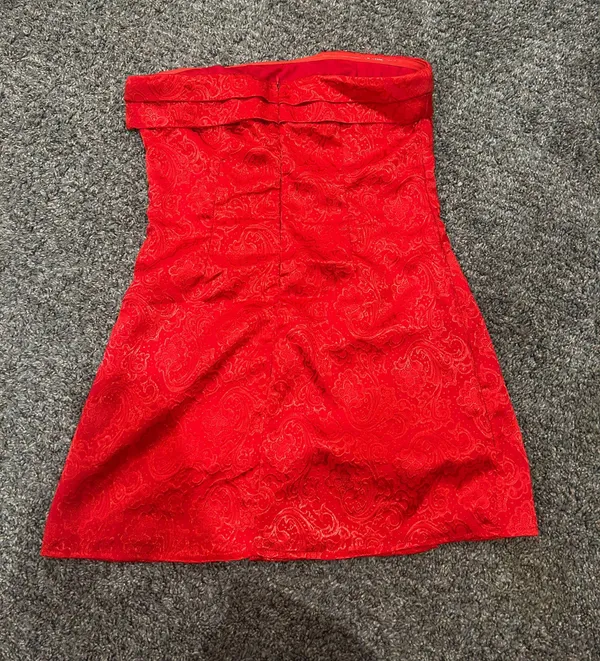 Lucky in the sky strapless red dress - Image 2