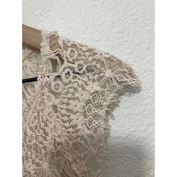 Free People Intimately Delicate Romantic Softgirl Feminine Ivory Lace Slip Dress - Image 2