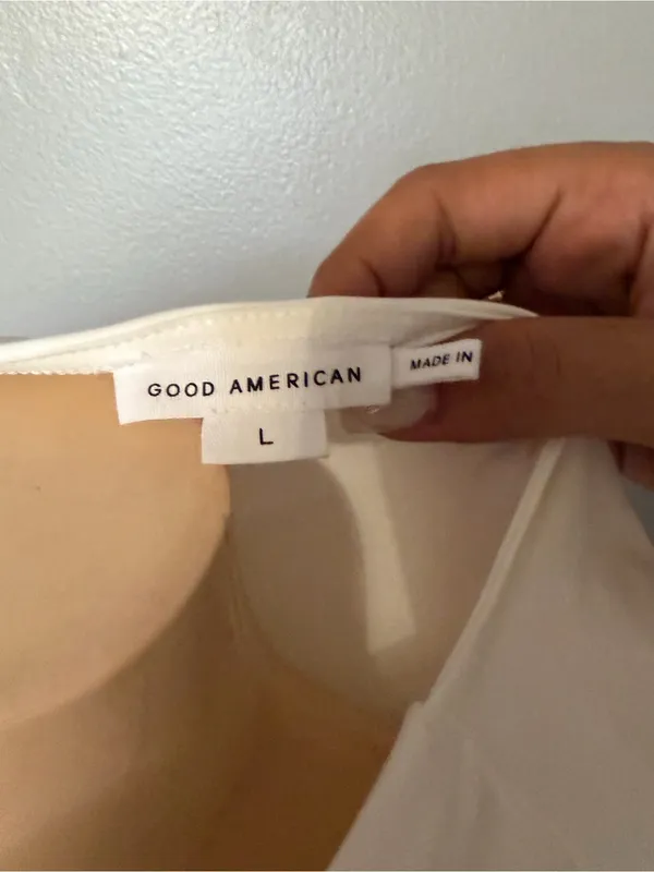Good American White Sleeveless Crew Tank Top - Image 4