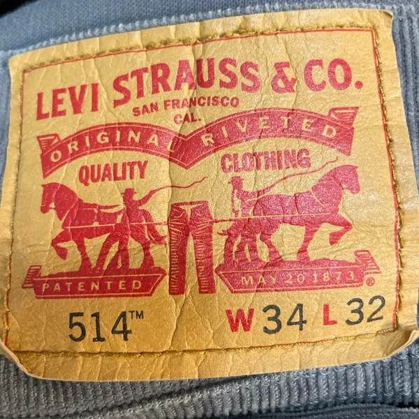 Levi's 514 Womens Gray Corduroy High Rise Straight Leg Denim Jeans Pants Size 34 - Image 4