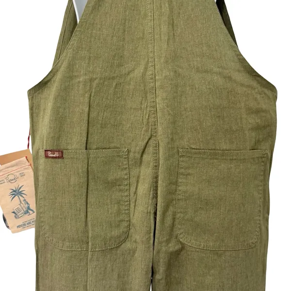 Purnell Work Wear Olive Green Slub Cotton Overalls Women's size 6 NEW Tags - Image 15