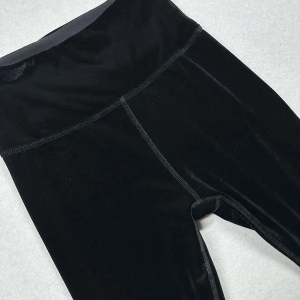 Beyond Yoga Velvet Velour Leggings Women’s Medium Black High Rise Stretch Yoga - Image 3
