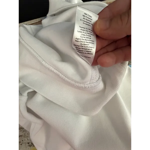 T by Talbots White Mock Neck Pullover | Small - Image 9