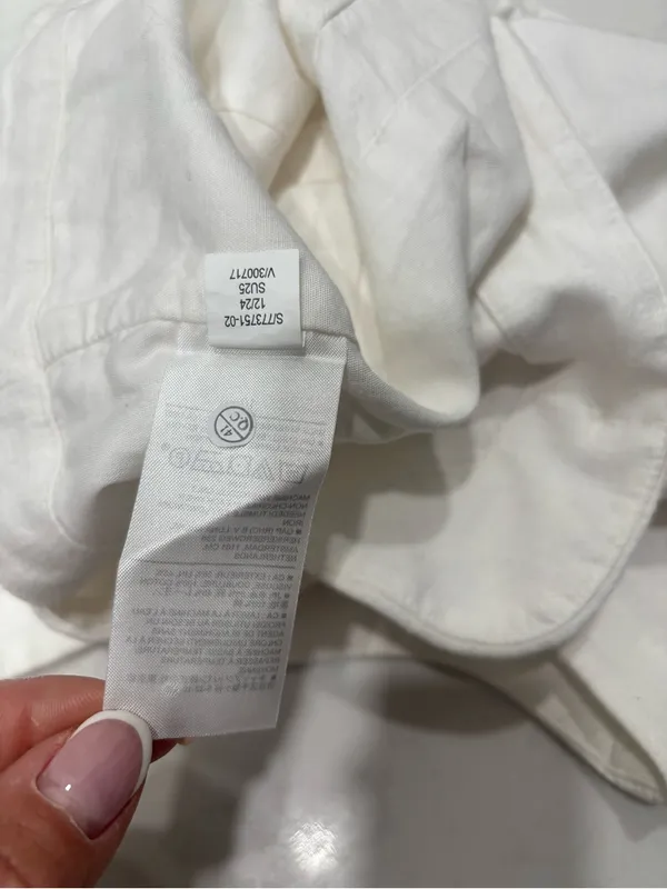 NWOT Banana Republic White Linen-Blend Top - Image 9