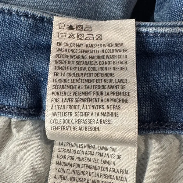 American Eagle SZ 4 Curvy Hi-Rise Jeggings Jeans Stretch Zip-Fly Pockets Whisker - Image 10