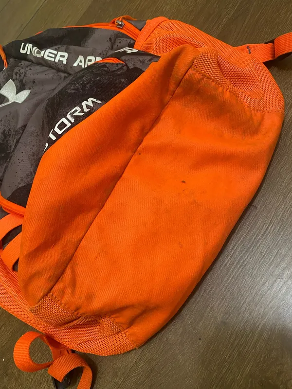 Under Armour Storm Heatgear Orange Gray Camouflage Camo 2 Strap Backpack - Image 5