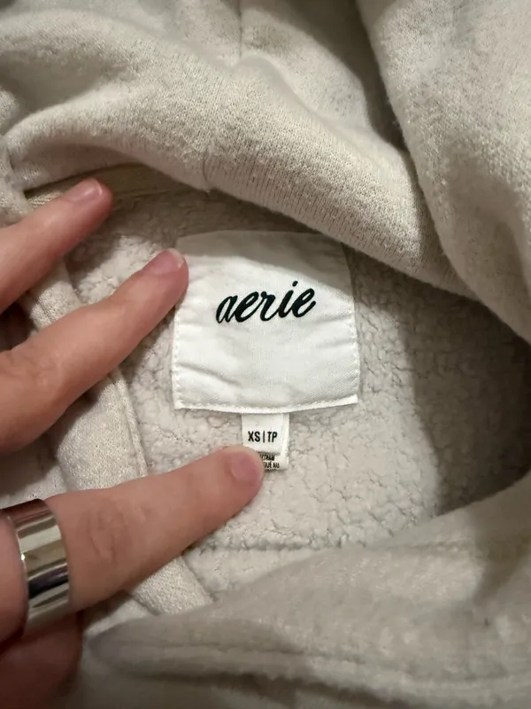 Aerie Oversized Patchwork Sherpa Hoodie - Image 2