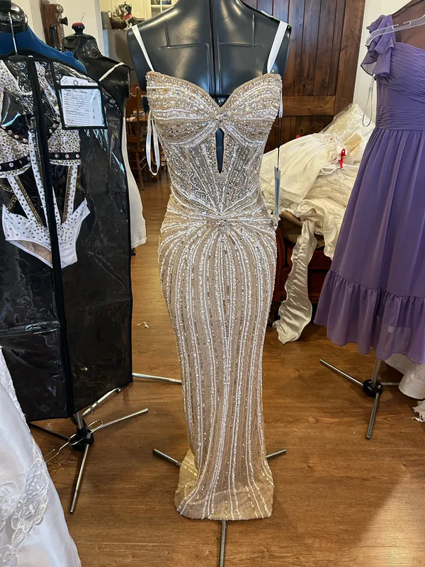 Amarra Prom Dress Gold Size 4 - Image 5