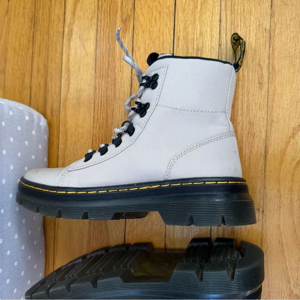 Dr. Martens Women's Beige Combat Boots - Image 12