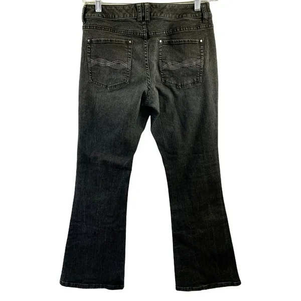White House Black Market Women's Black Distressed Jeans - Image 2