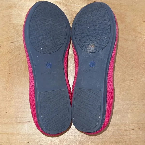 Rothy's Womens The Flat Round Toe Cherry Scooter Ballet Flats Shoes Red Size‎ 7 - Image 6