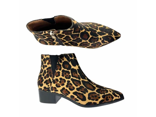 Antonio Melani Lavonnie leopard print haircalf block heel booties 7.5 - Image 3