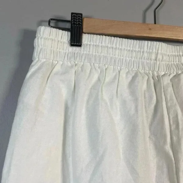 J Crew‎ New Seaside Pant Women White Linen Blend Pull On Pockets Travel Size 8 - Image 7
