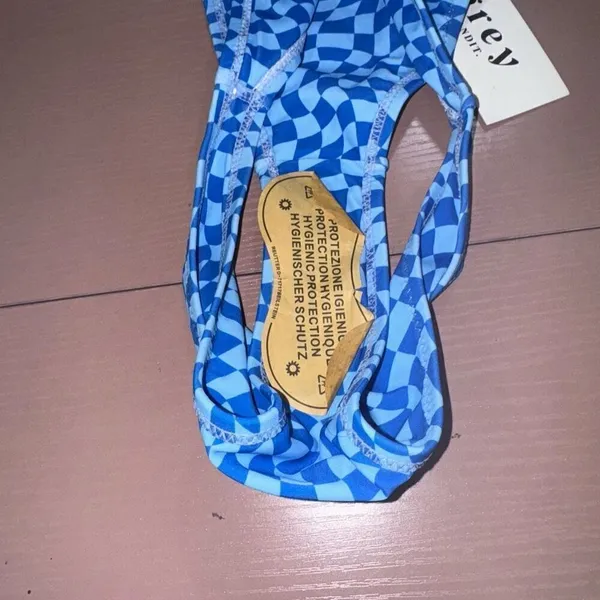 Grey Bandit Blue Checkered Bikini Bottoms - Image 4